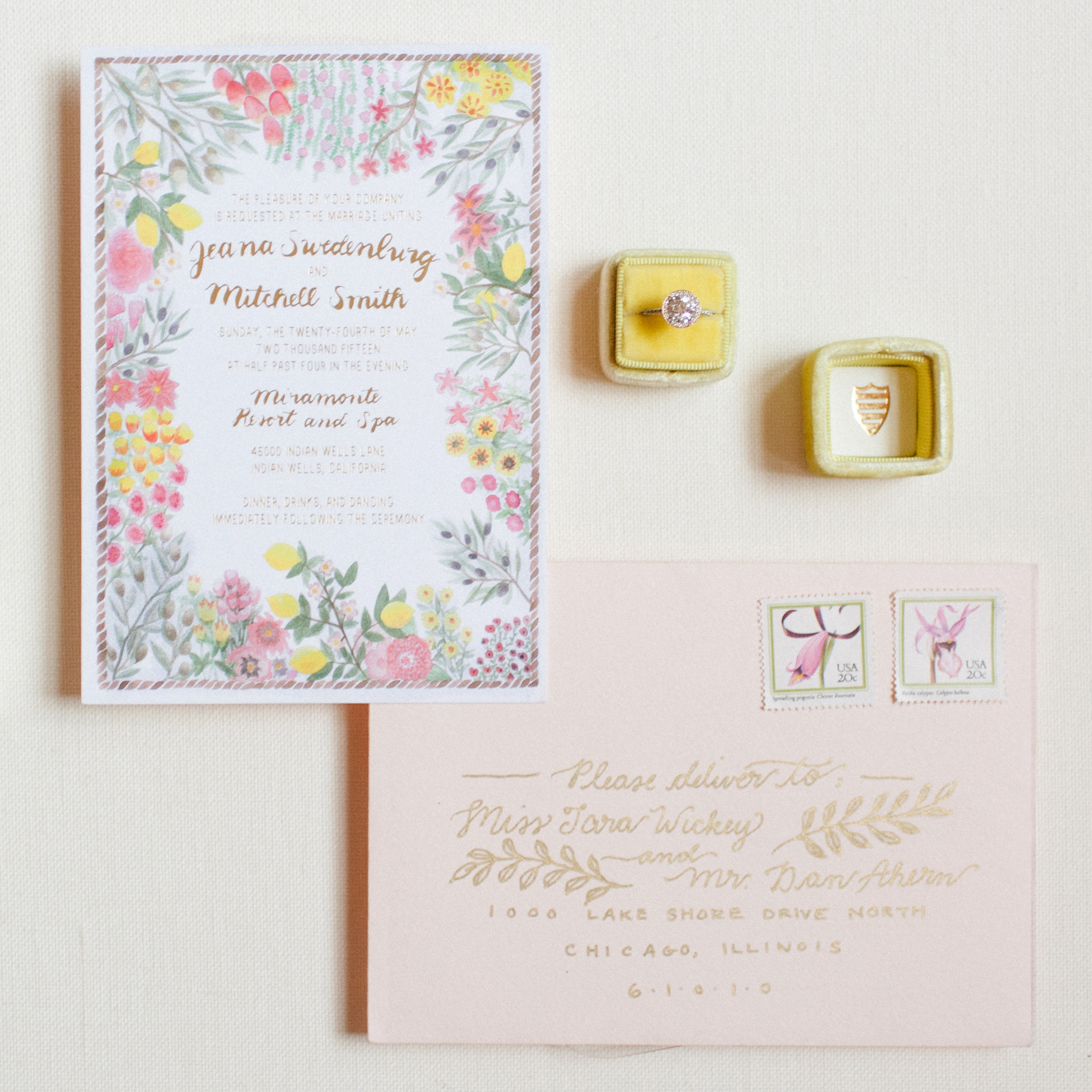 Floral Watercolor Wedding Invitation